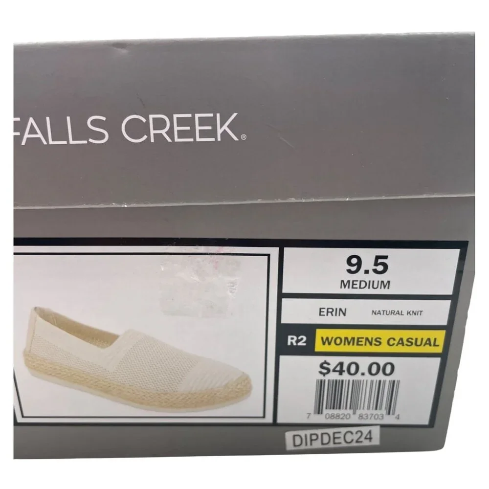 Falls Creek Erin Natural Knit Loafers Slip On Womens Size 9.5M - Picture 11 of 11